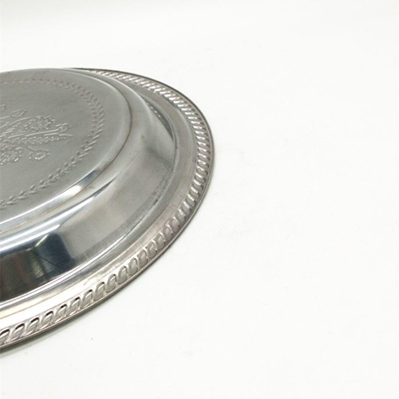 Sunshine Department Store 32cm stainless steel thickened Thai flower plate, stainless steel plate, household thickened dinner plate and vegetable plate Application Scenario
