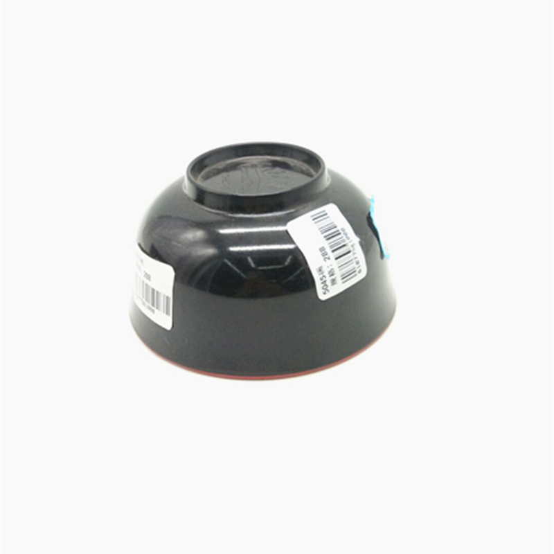 Sunshine Department Store 5045 black and red bowl, round bowl, rice bowl, soup bowl, black and red two-color bowl, plastic fast food bowl Specification image