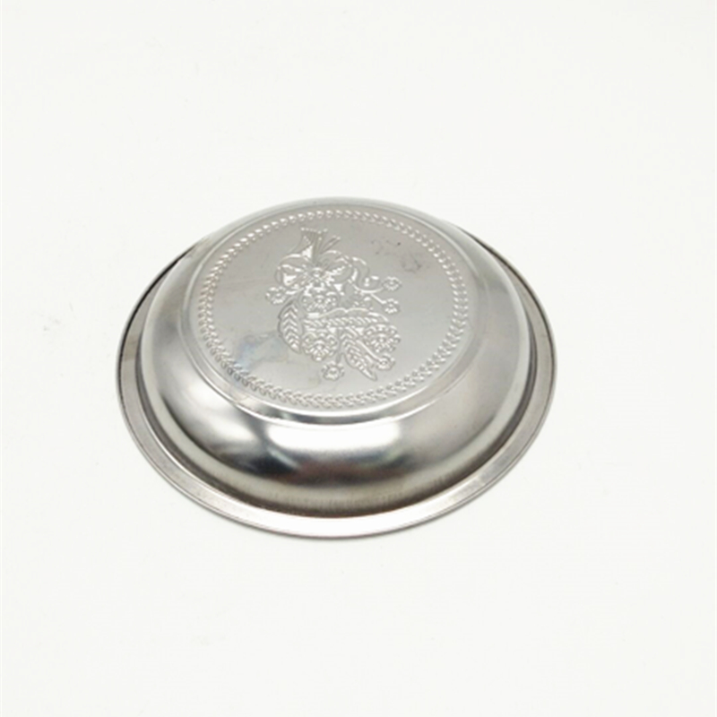 Sunshine Department Store 16cm stainless steel thickened cherry blossom plate, stainless steel plate, household thickened dinner plate and vegetable plate Specification image