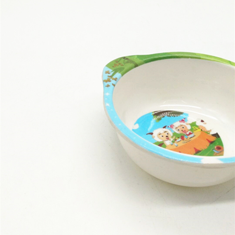 Sunshine Department Store 8804 Children's pointed corner Bowl, cartoon pattern Happy Sheep plastic bowl, baby rice bowl, soup bowl details Picture
