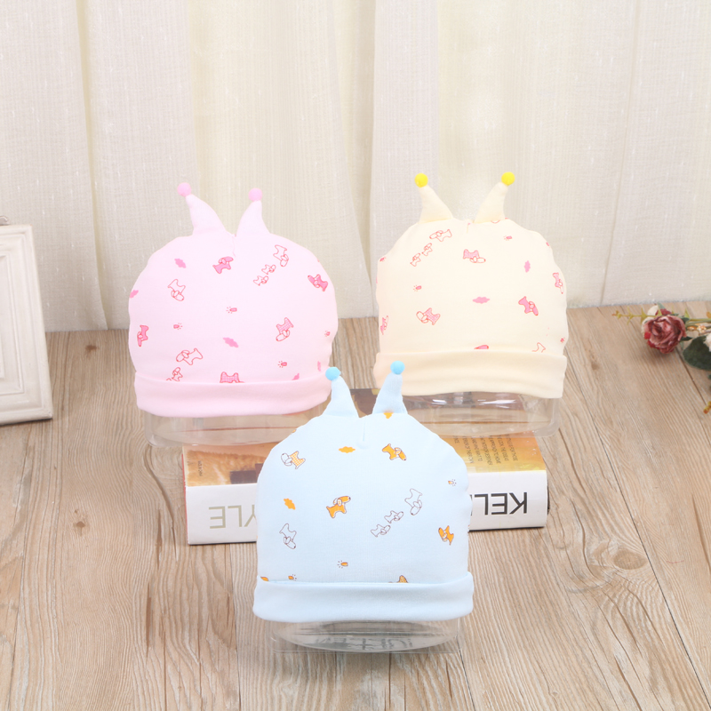 Sheriva printed cotton baby cap, comfortable baby cap, hooded cap details Picture