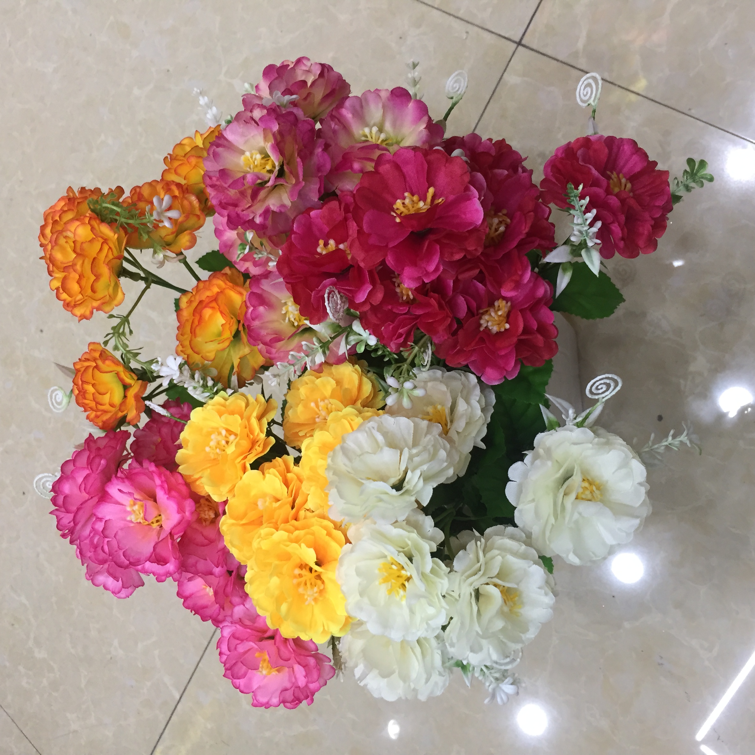 Five-pronged peony artificial flower Specification image
