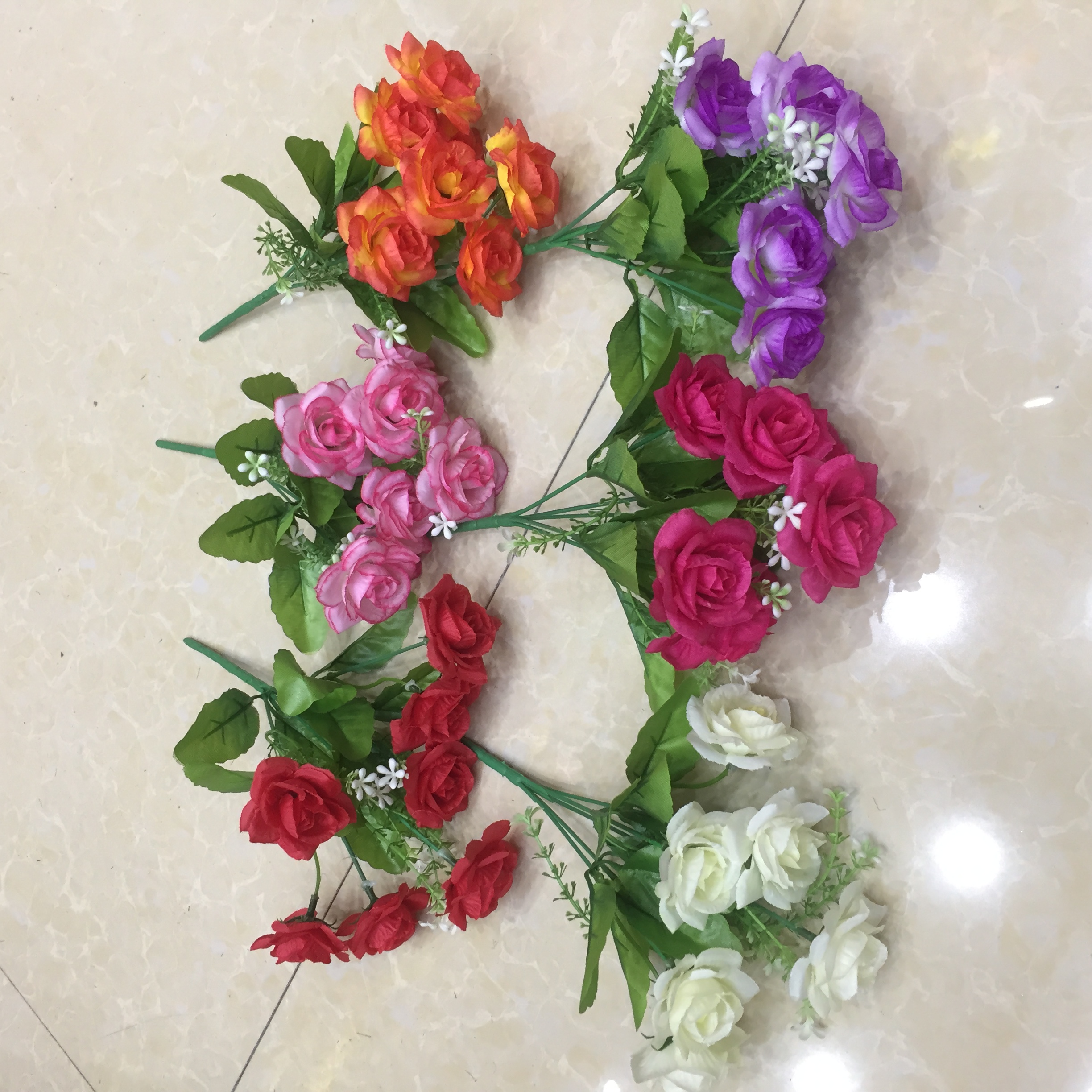 Five-pronged rose artificial flower details Picture