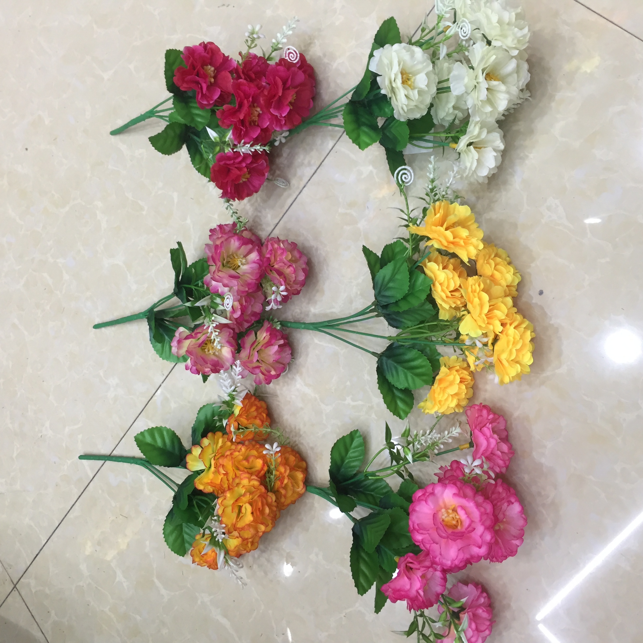 Five-pronged peony artificial flower details Picture