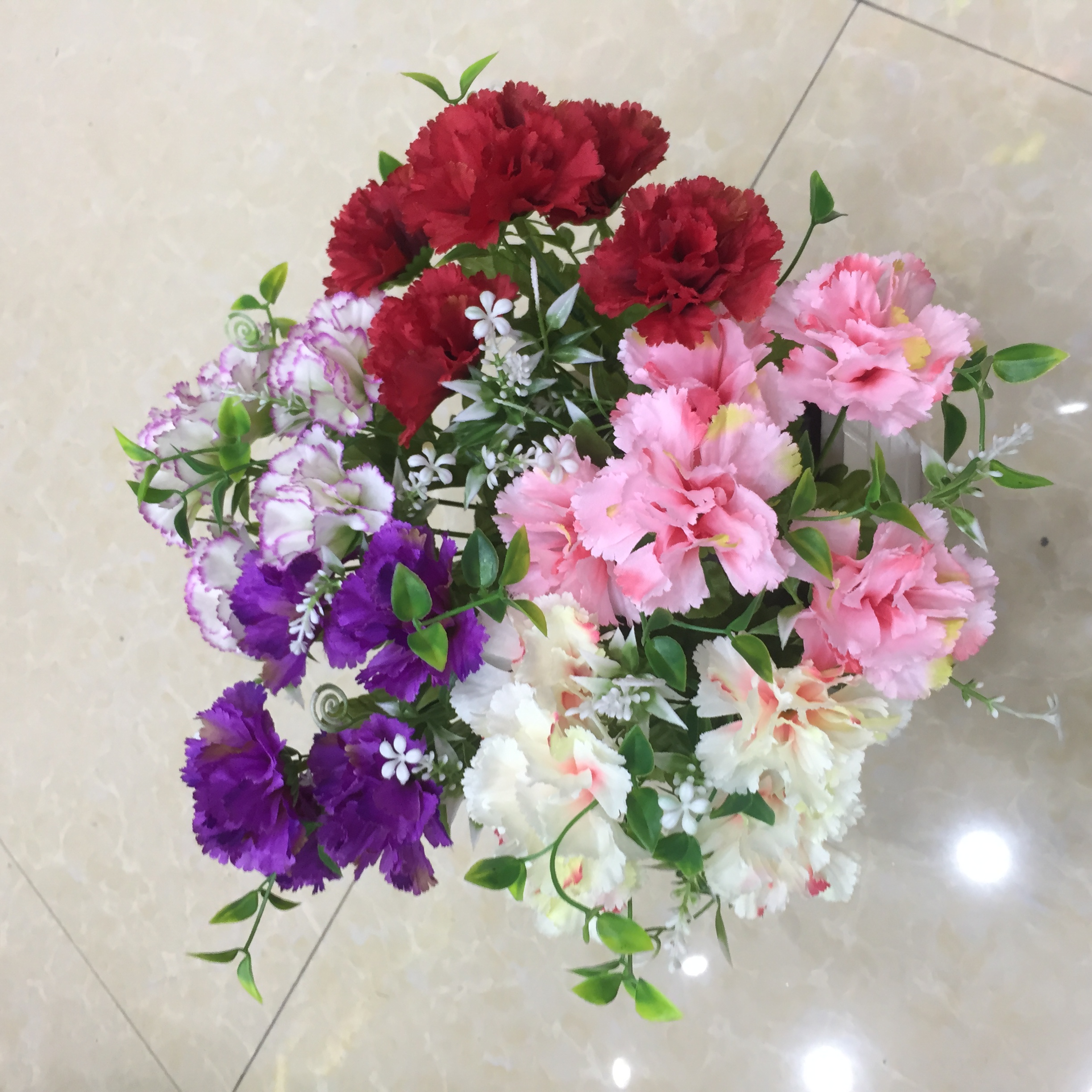5-pronged lilac artificial flower Specification image