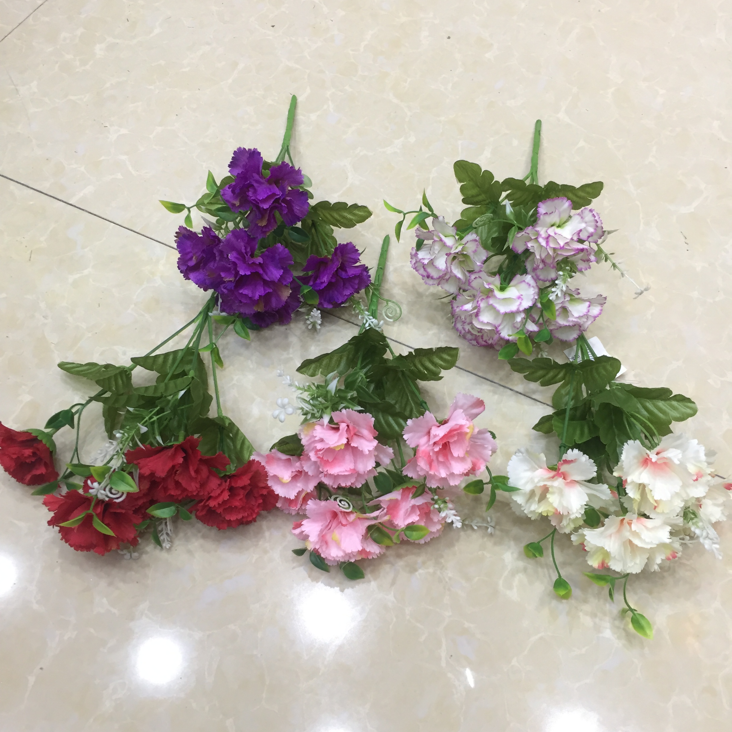 Five-pronged large lilac artificial flower details Picture