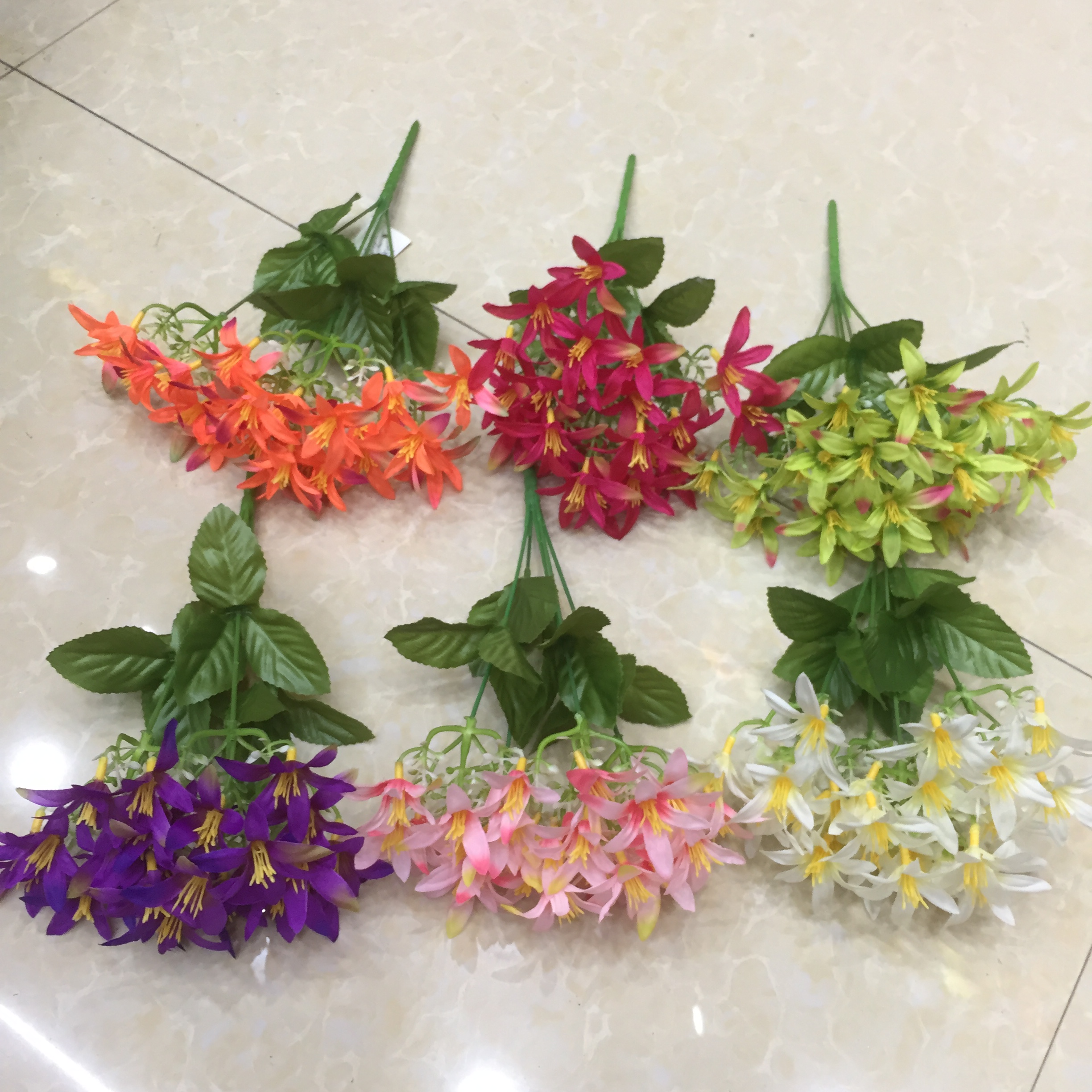 5-forked orchid artificial flower details Picture