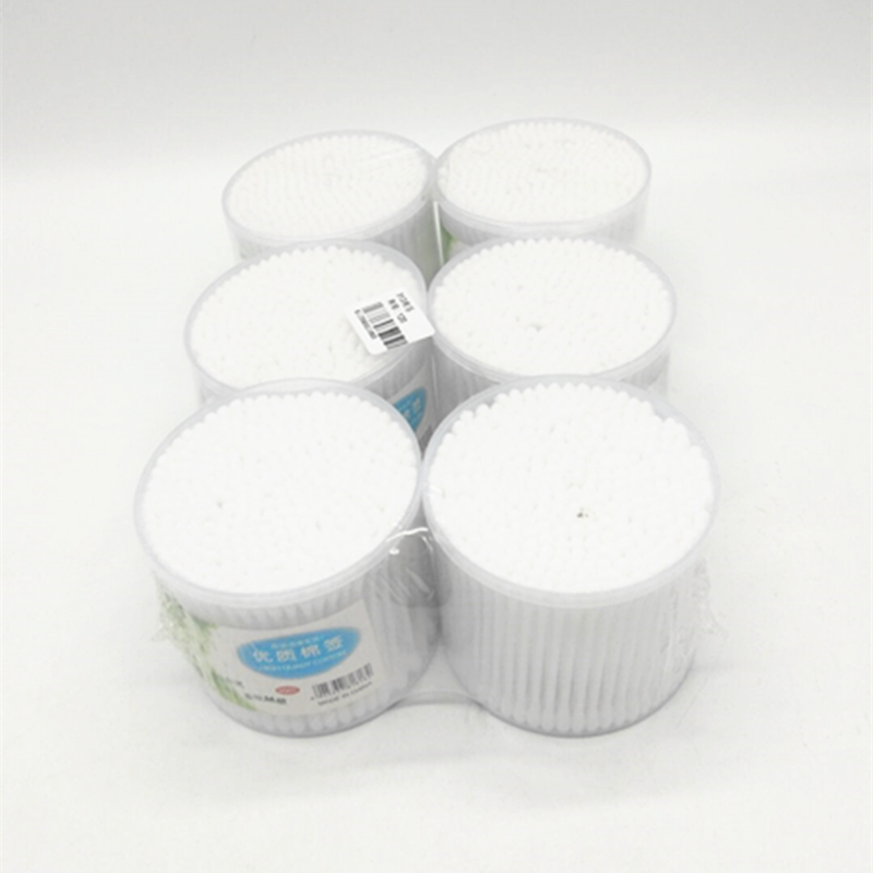 Sunshine Department Store plastic round cotton swabs, household double-headed cotton swabs, ear cleaning and cosmetic cotton swabs details Picture