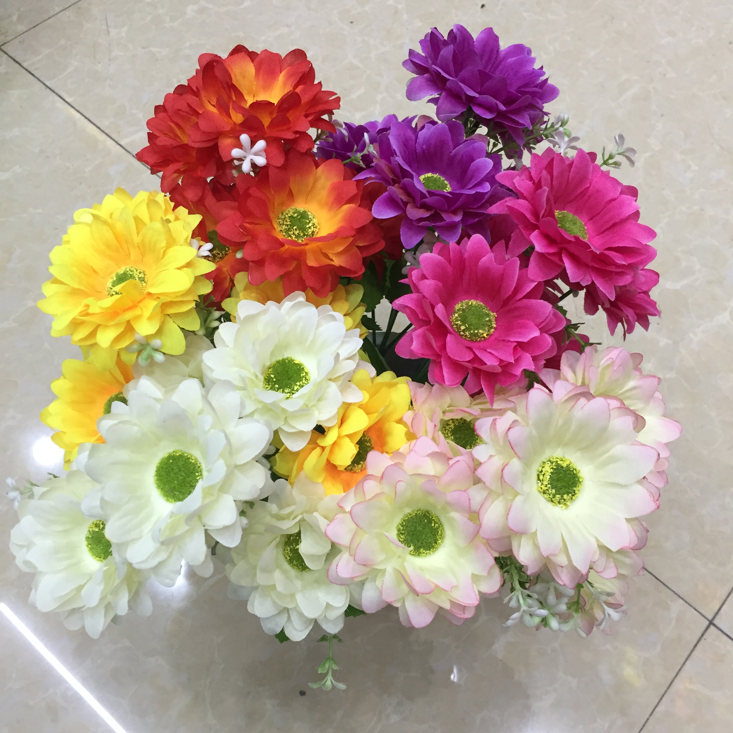 5-forsythia artificial flower Specification drawing