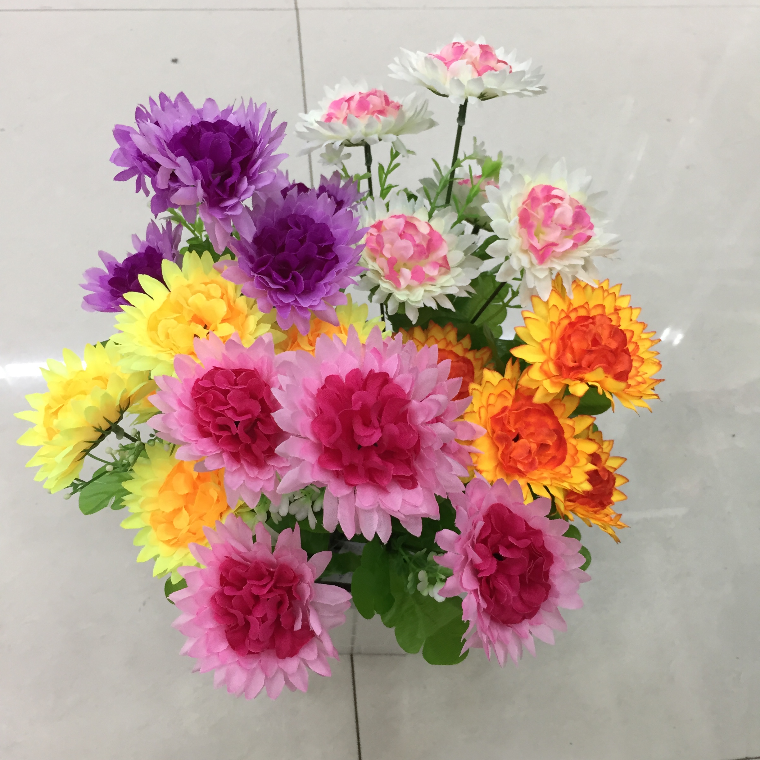 5-forked core chrysanthemum artificial flower Specification image