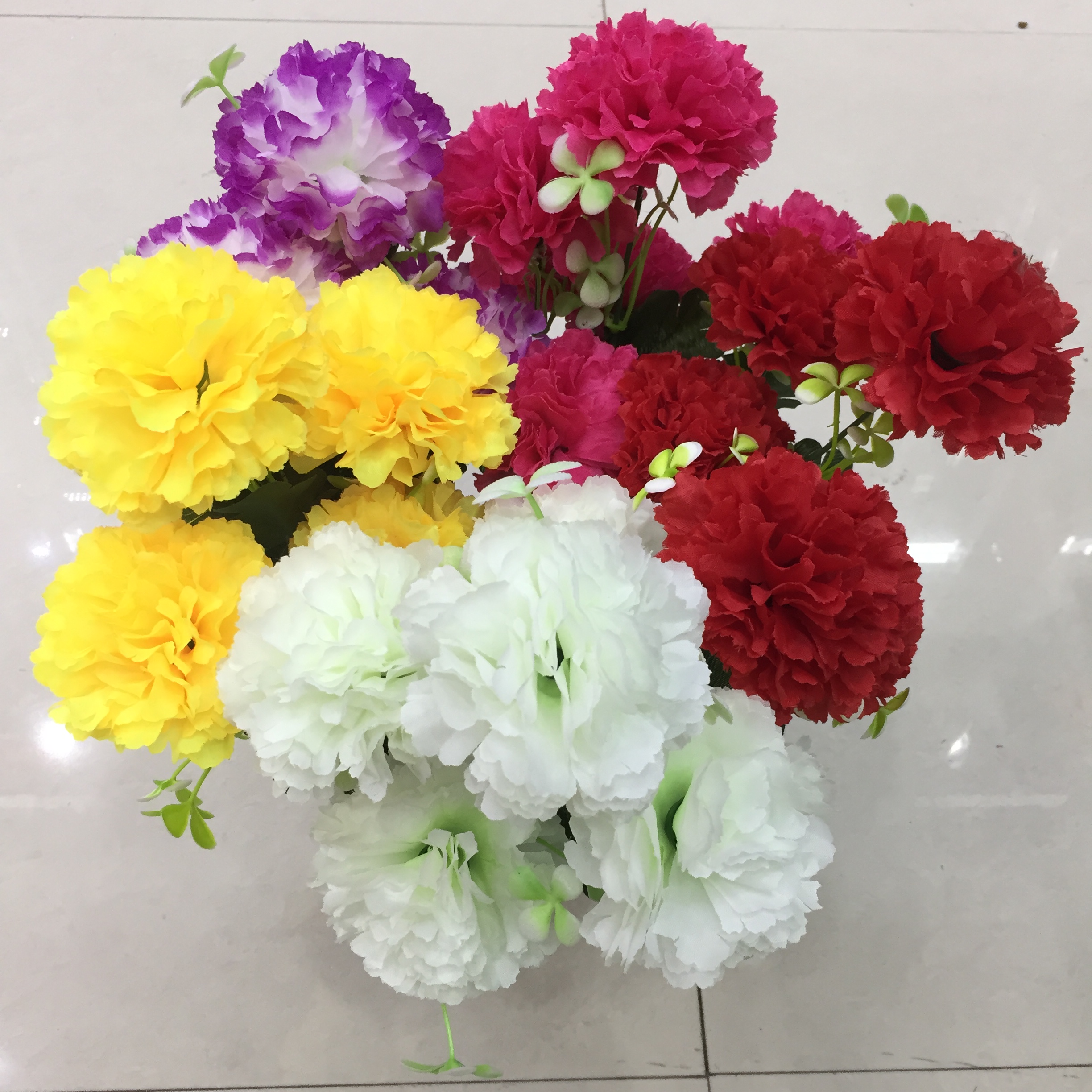 The five-pronged lilac artificial flower is a man-made flower Specification drawing