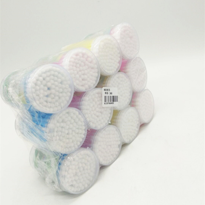 Sunshine Department Store 603 Colored plastic round cotton swabs, household double-headed cotton swabs, ear cleaning and cosmetic cotton swabs details Picture