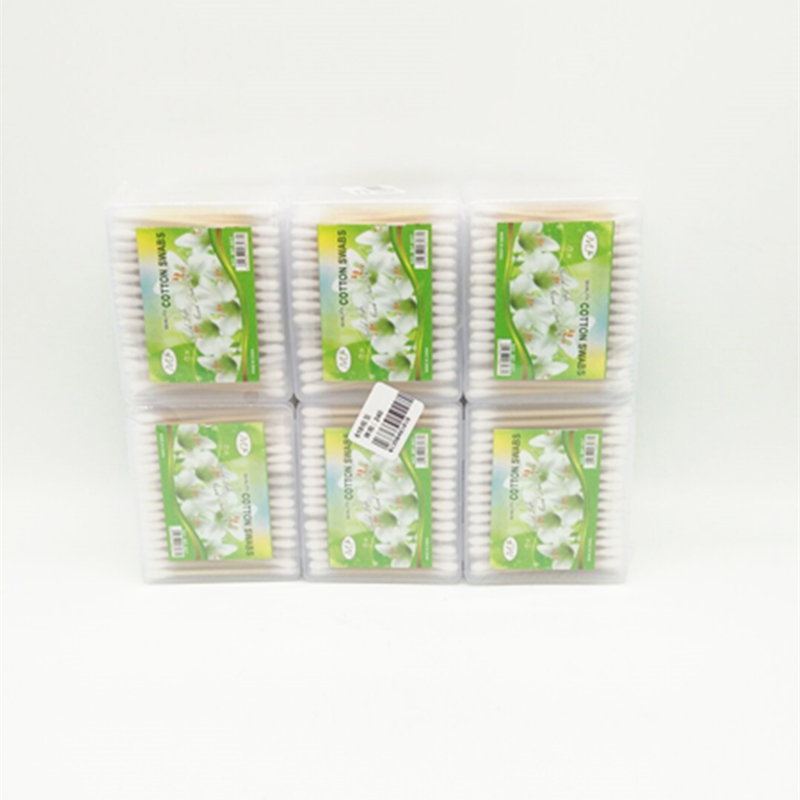 Sunshine Department Store 618 Plastic square cotton swabs, double-headed cotton swabs, ear cleaning and cosmetic cotton swabs