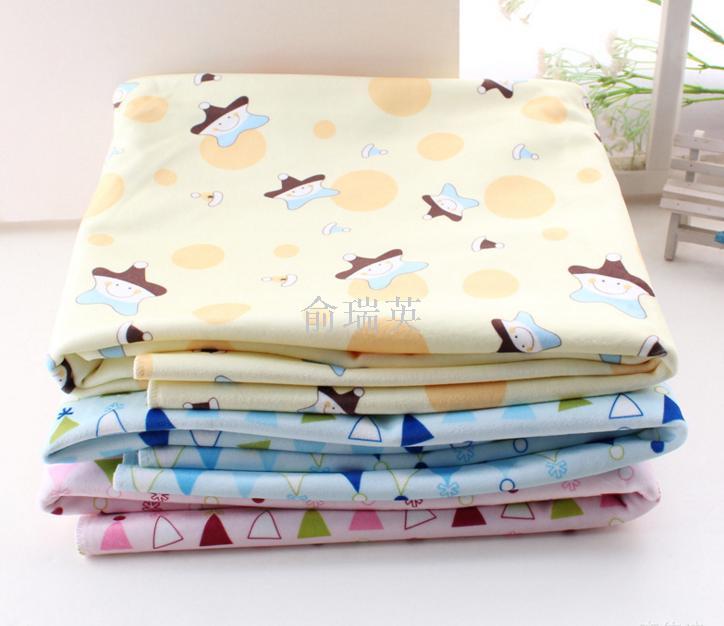 Baby crystal fleece printed fabric, absorbent baby fleece, double-layer and triple-layer urine isolation pads, composite fabric clothing, 30*40cm