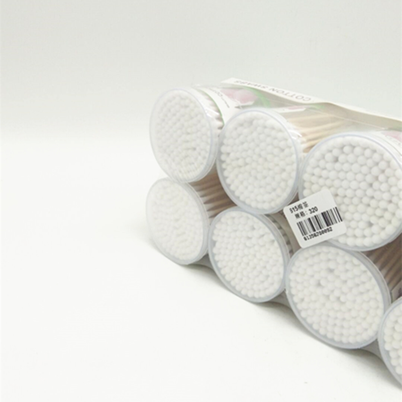 Sunshine Department Store 515 Wooden stick round cotton swab, household double-headed cotton swab, ear cleaning, cosmetic cotton swab details Picture