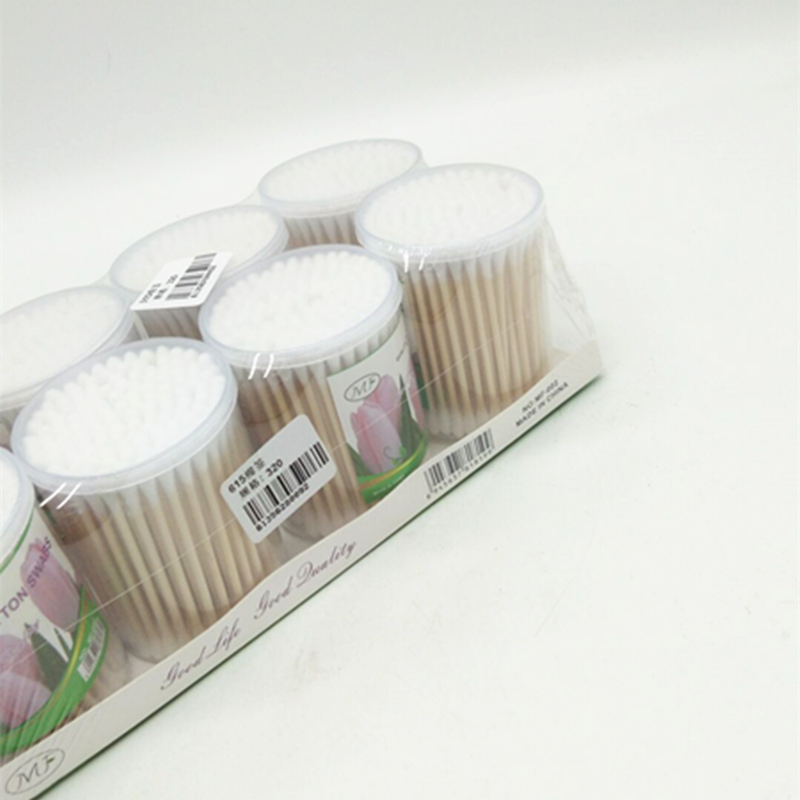 Sunshine Department Store 515 Wooden stick round cotton swab, household double-headed cotton swab, ear cleaning, cosmetic cotton swab Specification image