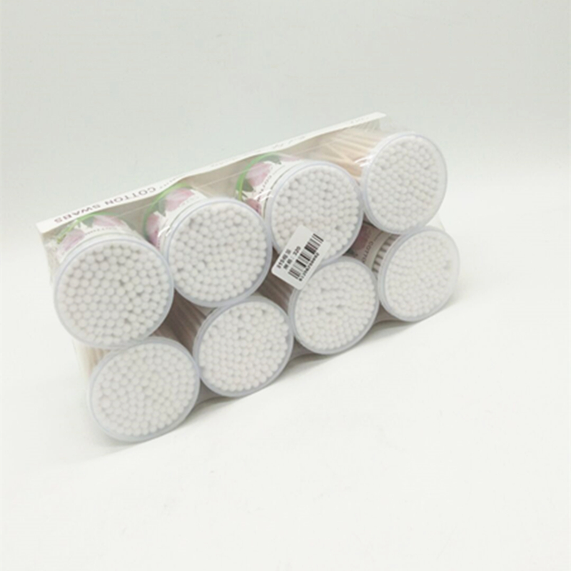 Sunshine Department Store 515 Wooden stick round cotton swab, household double-headed cotton swab, ear cleaning, cosmetic cotton swab