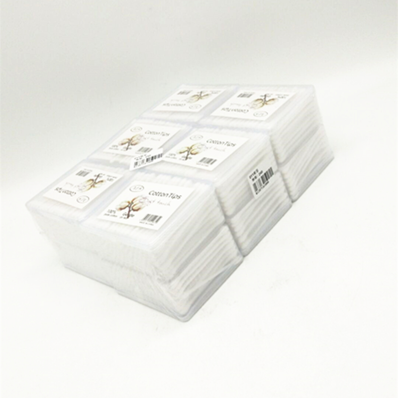 Sunshine Department Store 001 Plastic Creative Square Cotton swabs, household double-headed cotton swabs, ear cleaning and cosmetic cotton swabs details Picture