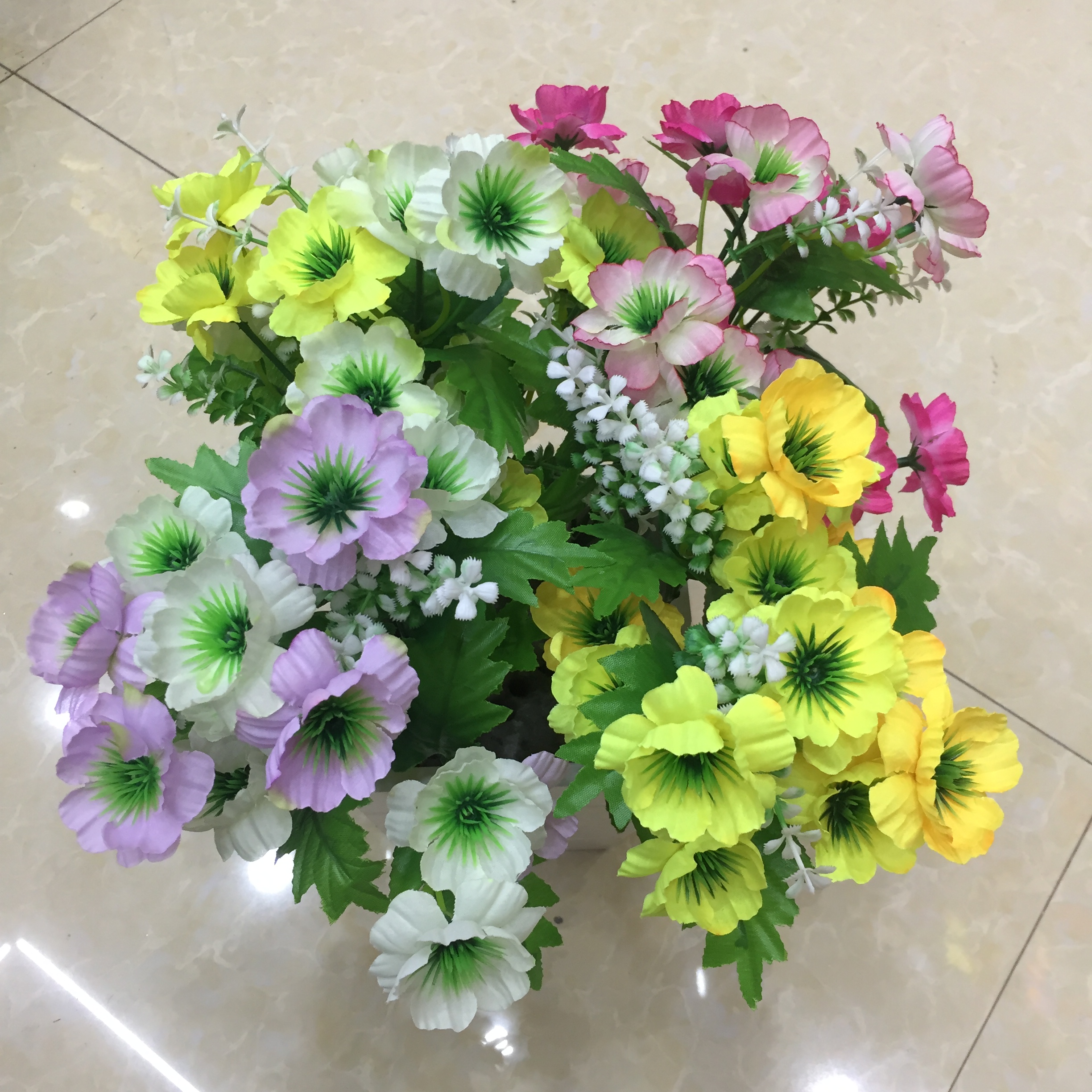 Five-pronged plum blossom artificial flower Specification drawing