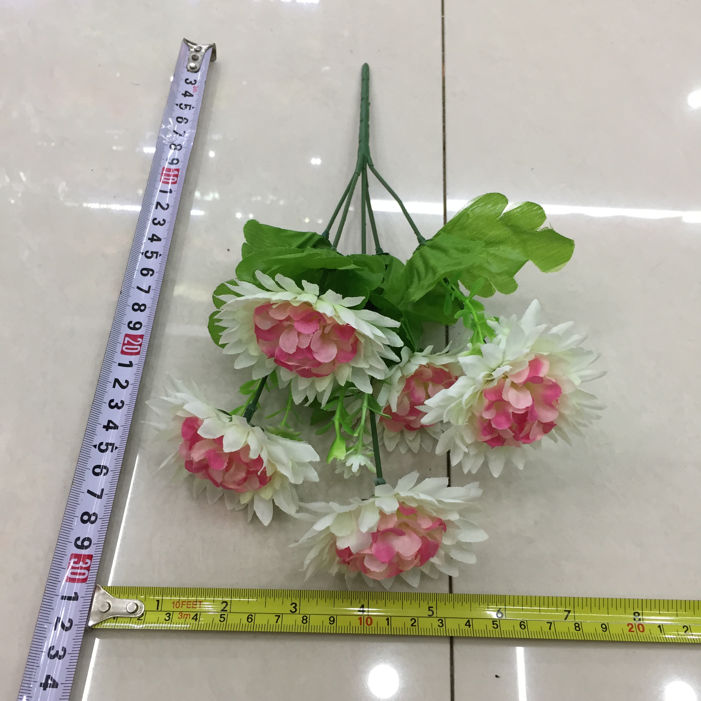 5-forked core chrysanthemum artificial flower details Picture