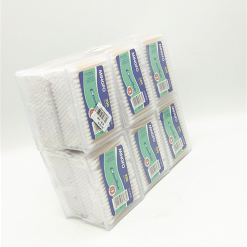 Sunshine Department Store 605 Plastic Creative square cotton swabs, household double-headed cotton swabs, ear cleaning and cosmetic cotton swabs details Picture