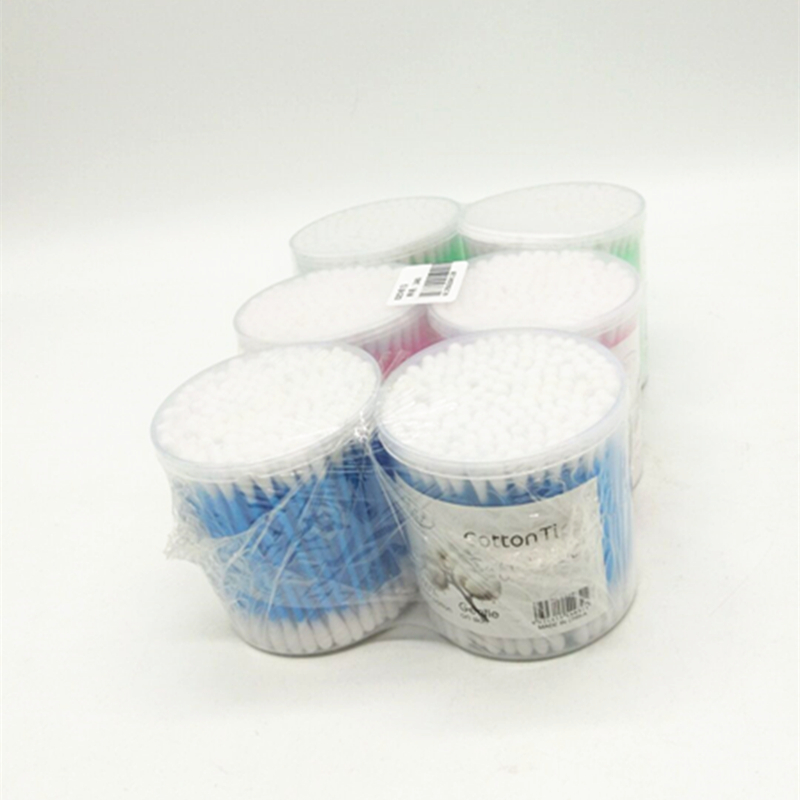 Sunshine Department Store 025 Plastic Creative Round Cotton swabs, household double-headed cotton swabs, ear cleaning and cosmetic cotton swabs Specification image