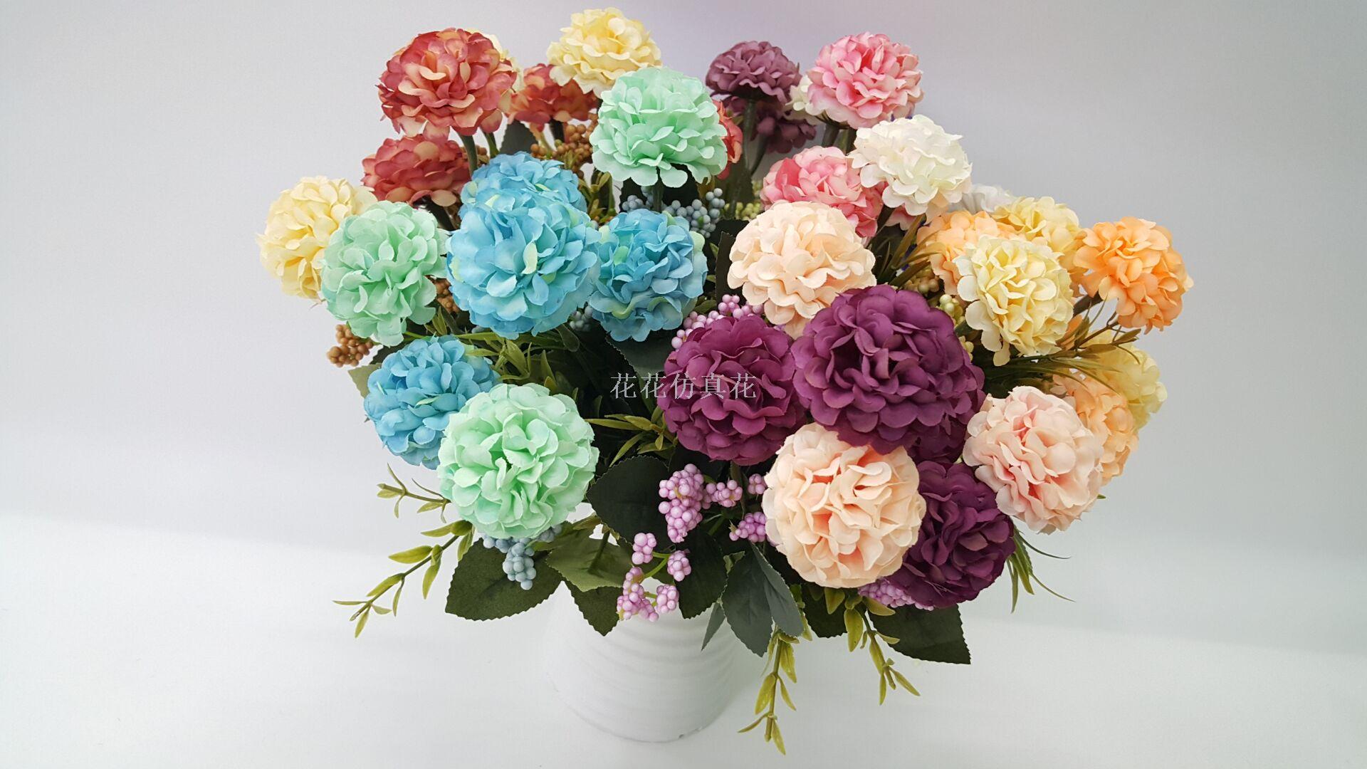 Single hydrangea vase decoration simulation of fake flowers in the living room ornaments bonsai