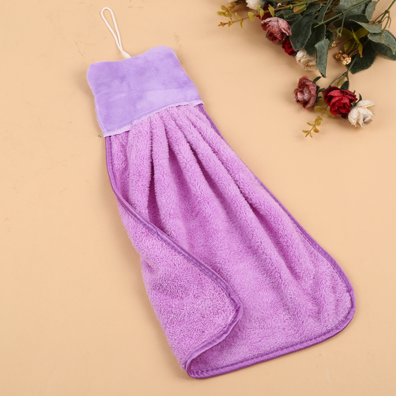 Coral fleece hand towels, hanging cartoon kitchen hand towels, children's towels and handkerchiefs Specification image