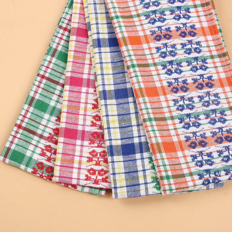 Pure cotton gauze towels, handkerchiefs, simple checkered small square towels, couple hand towels details Picture