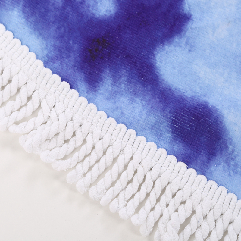 في اجازة دائرية على شاطئ الشاطئ، منديل رملي في الهواء الطلق، وسادة يوغا details Picture