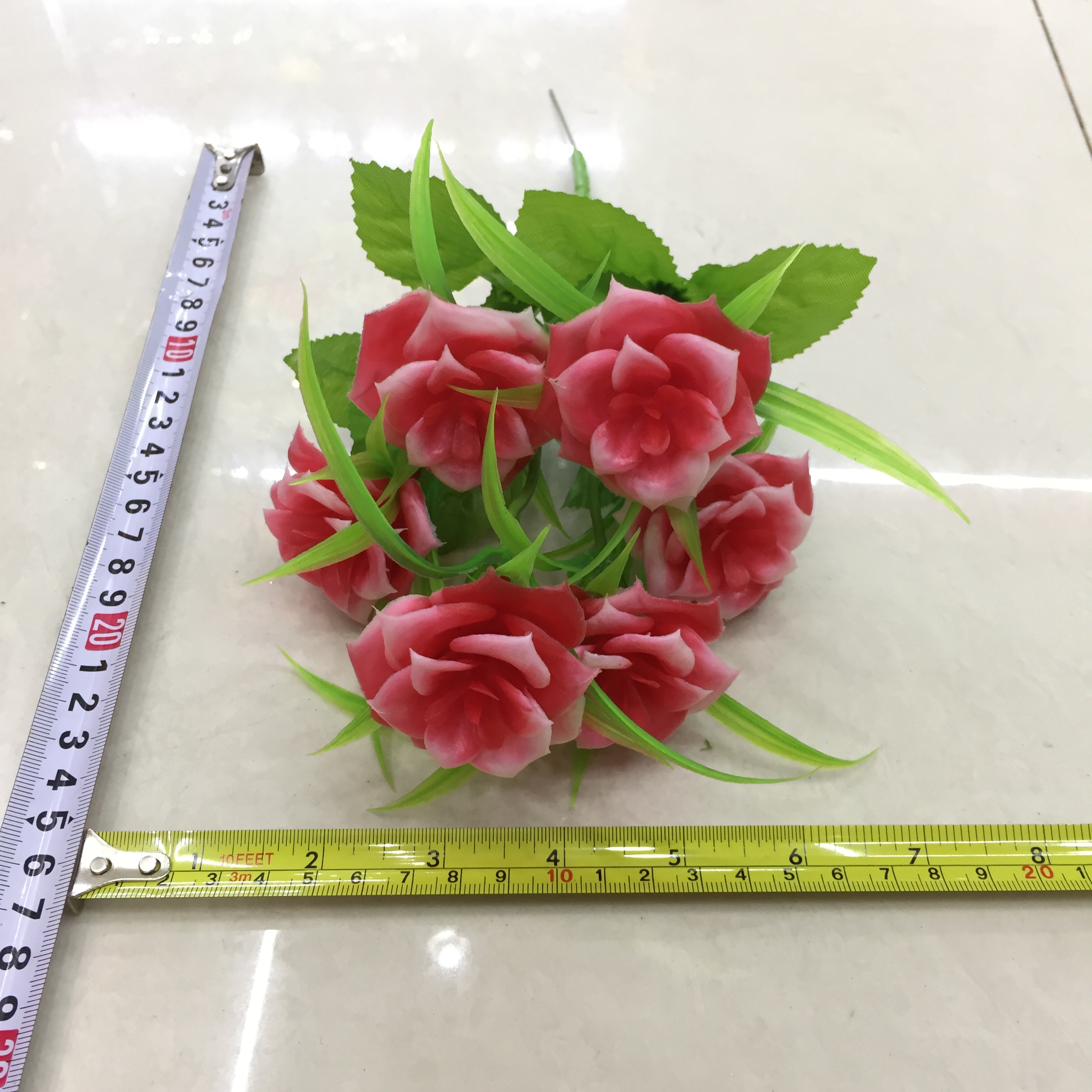 5-pronged 6-flower artificial rose artificial flower details Picture