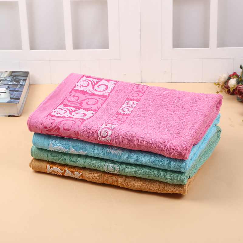 High-end soft, thickened lace-trimmed plain pure cotton untwisted face towel