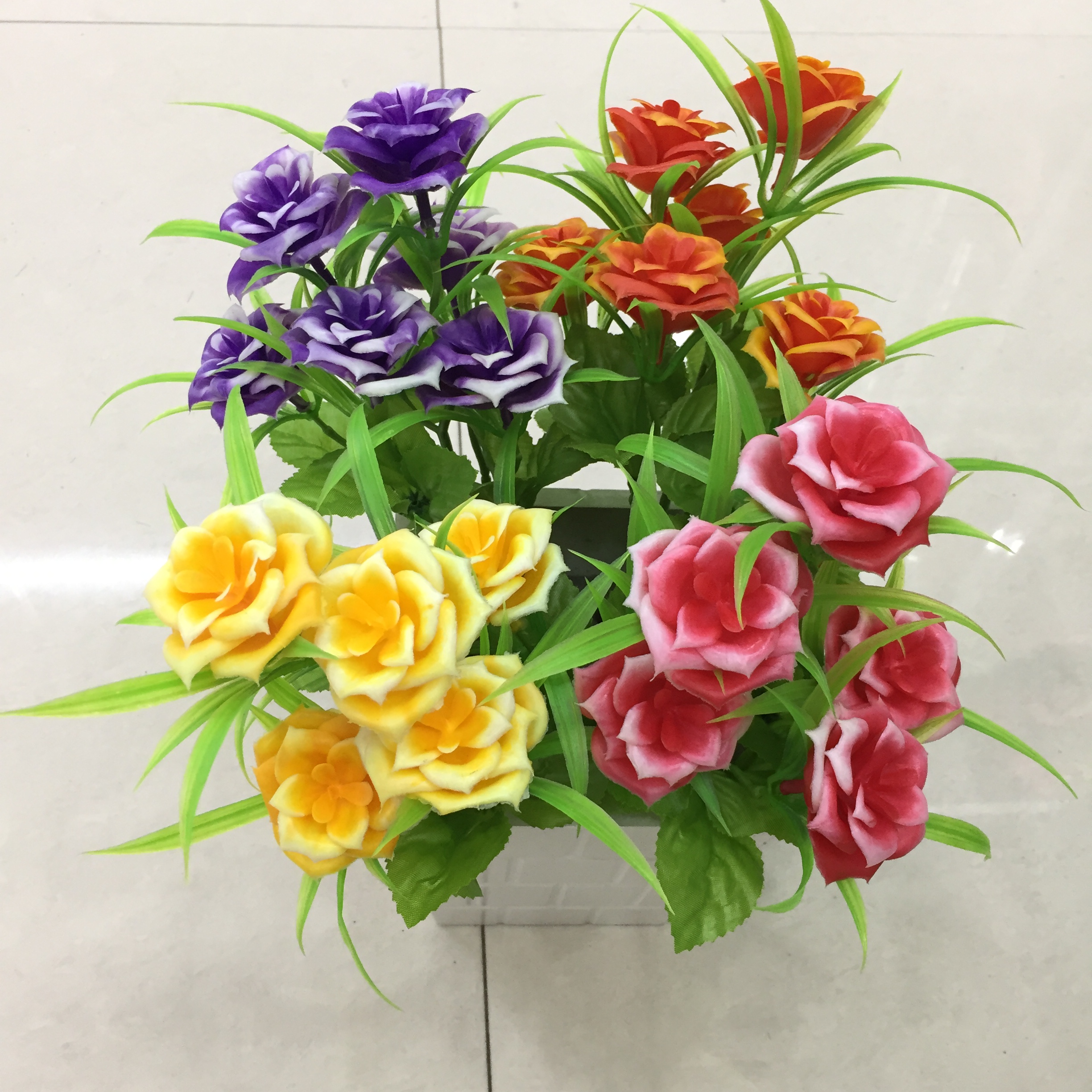 5-pronged 6-flower artificial rose artificial flower Specification image