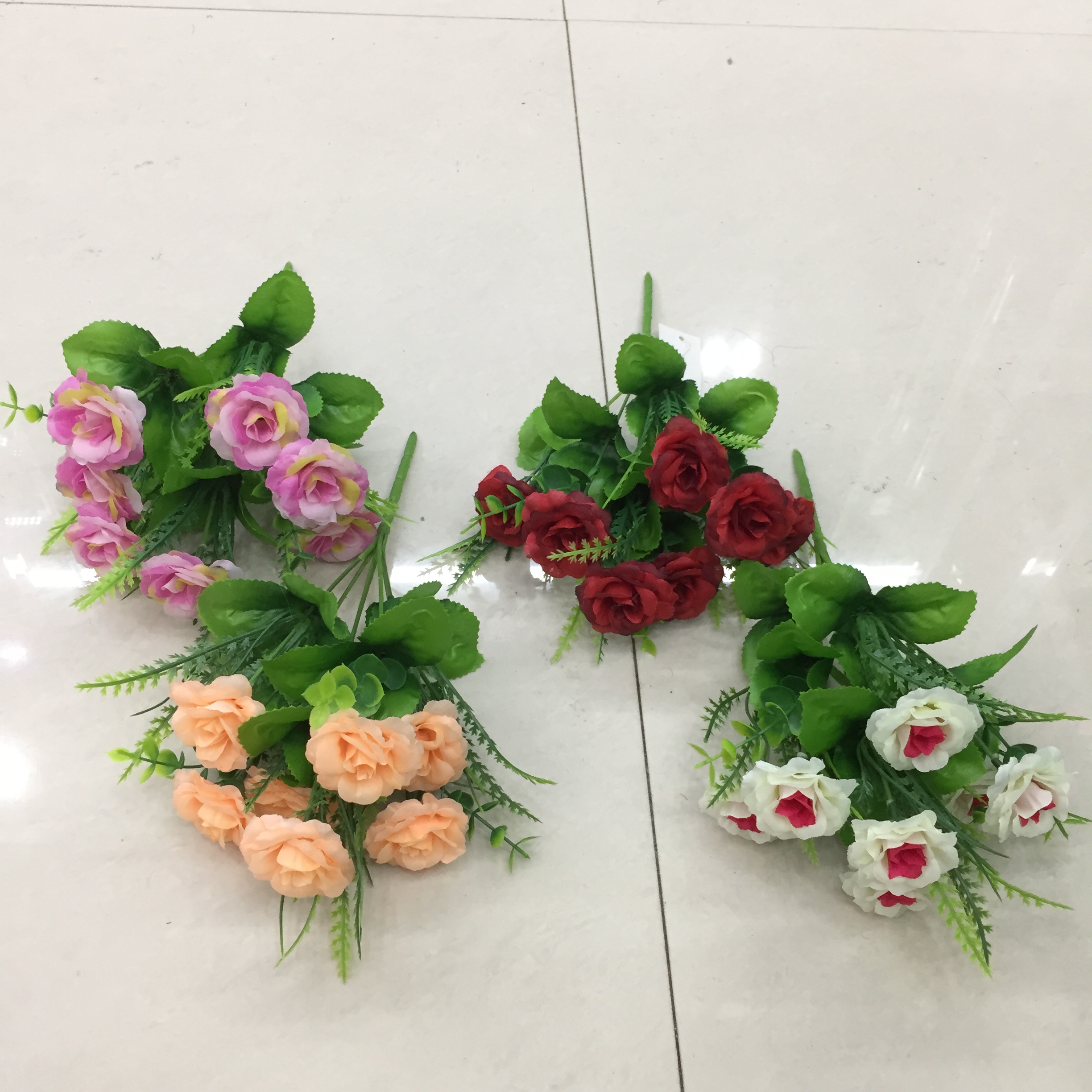 7-pronged apple green small hibiscus artificial flower Application Scenario