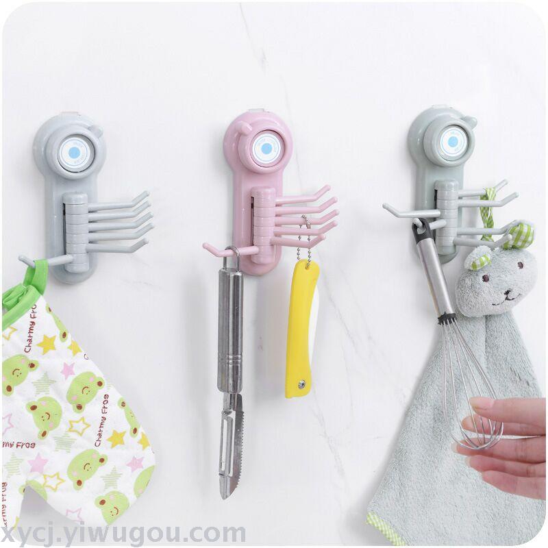 New home suction cup six-claw hook, seamless hook, essential for bathrooms and kitchens Application Scenario