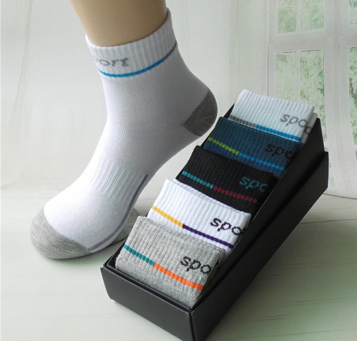 男士中筒袜 运动棉袜 防臭吸汗商务男袜 盒装礼品袜