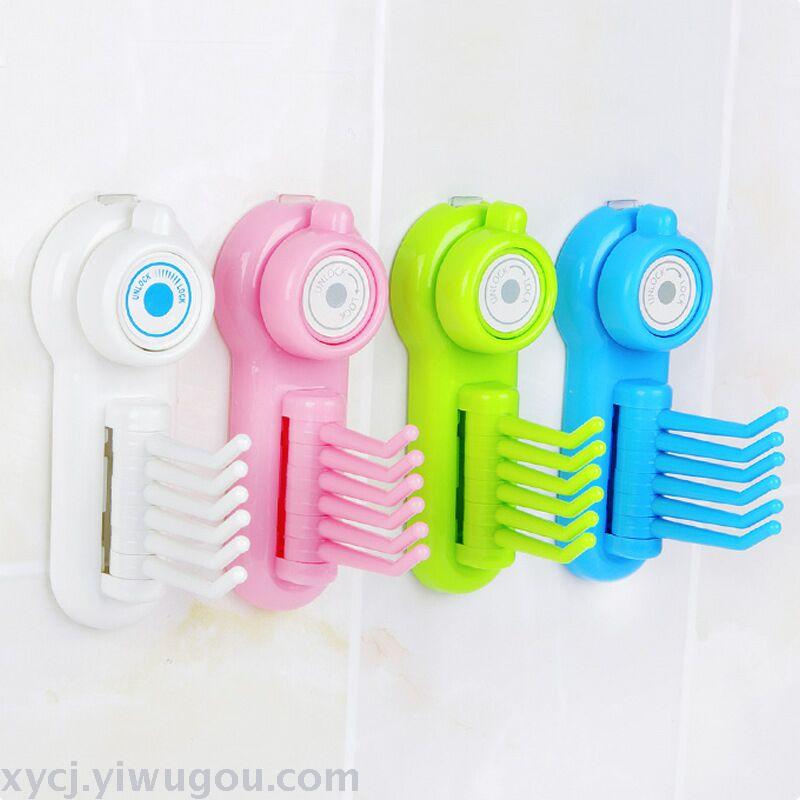 New home suction cup six-claw hook, seamless hook, essential for bathrooms and kitchens Specification image