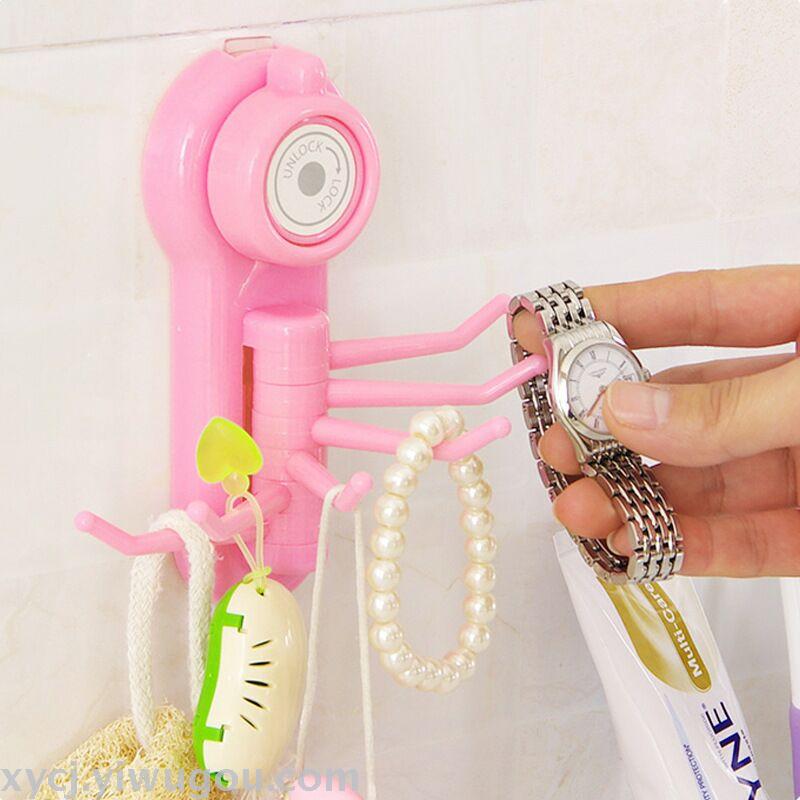 New home suction cup six-claw hook, seamless hook, essential for bathrooms and kitchens