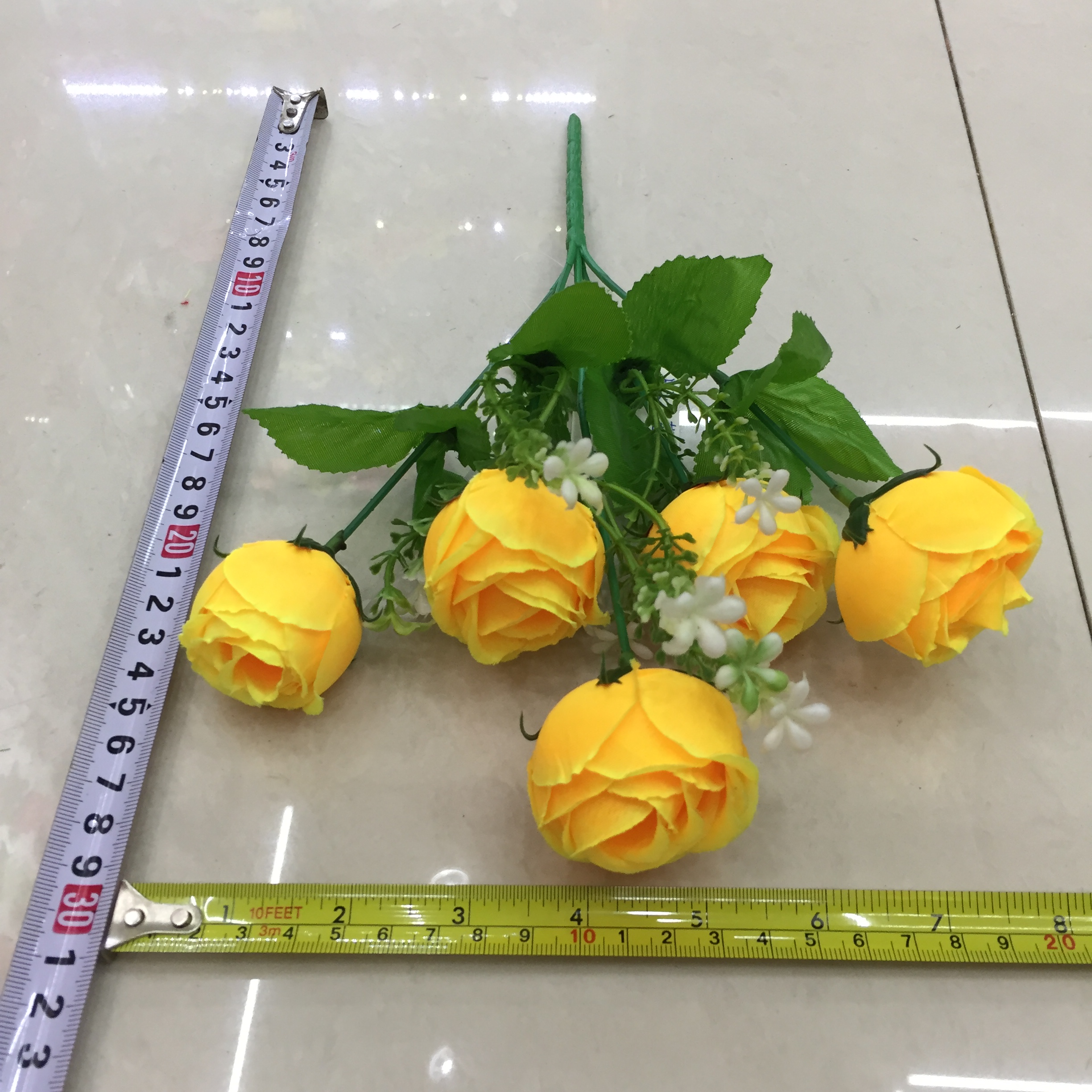 Simulated autumn color small tea bud table decoration, small bouquet of silk flowers wholesale autumn color bouquet decoration bouquets details Picture