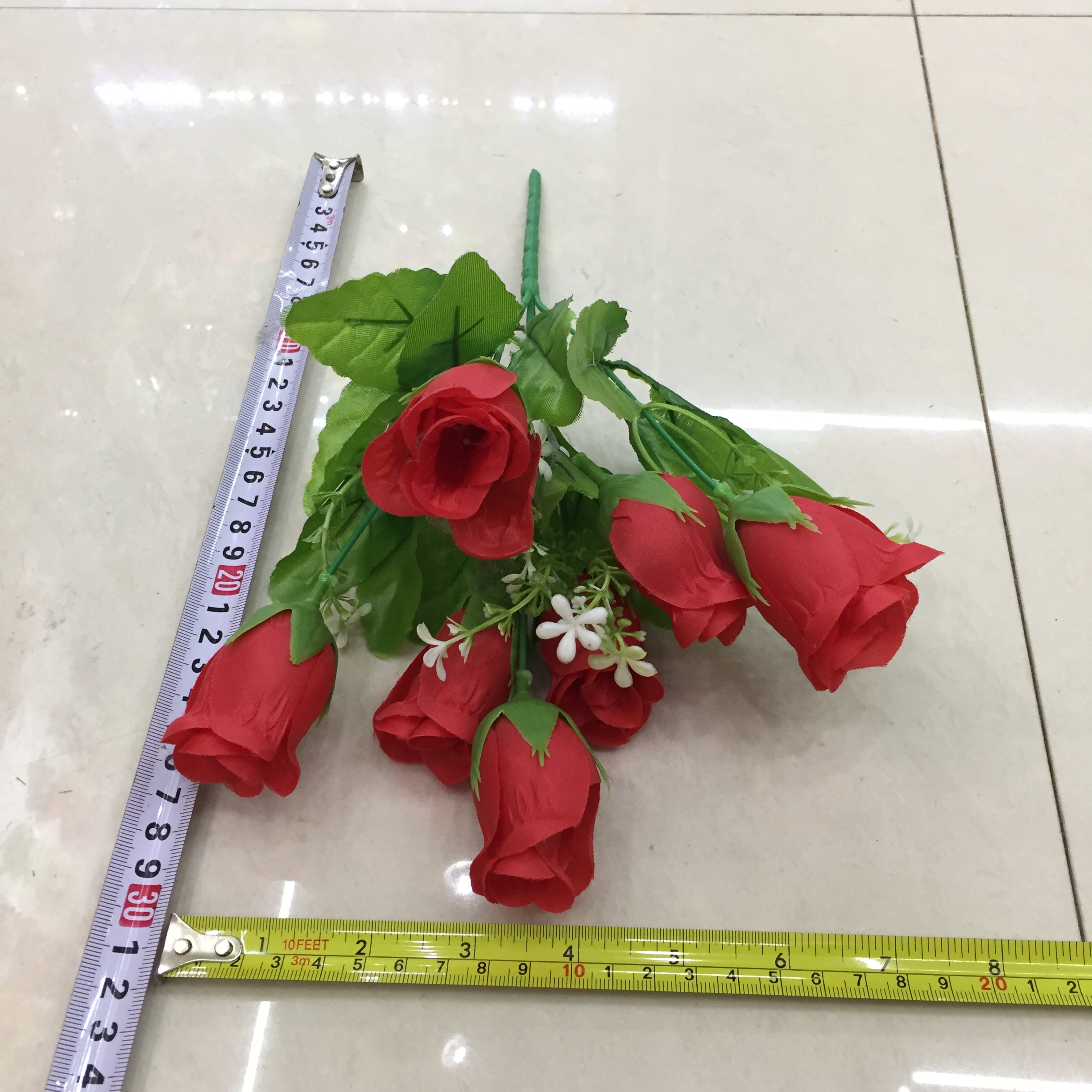 Five-pronged rose bud artificial flower details Picture