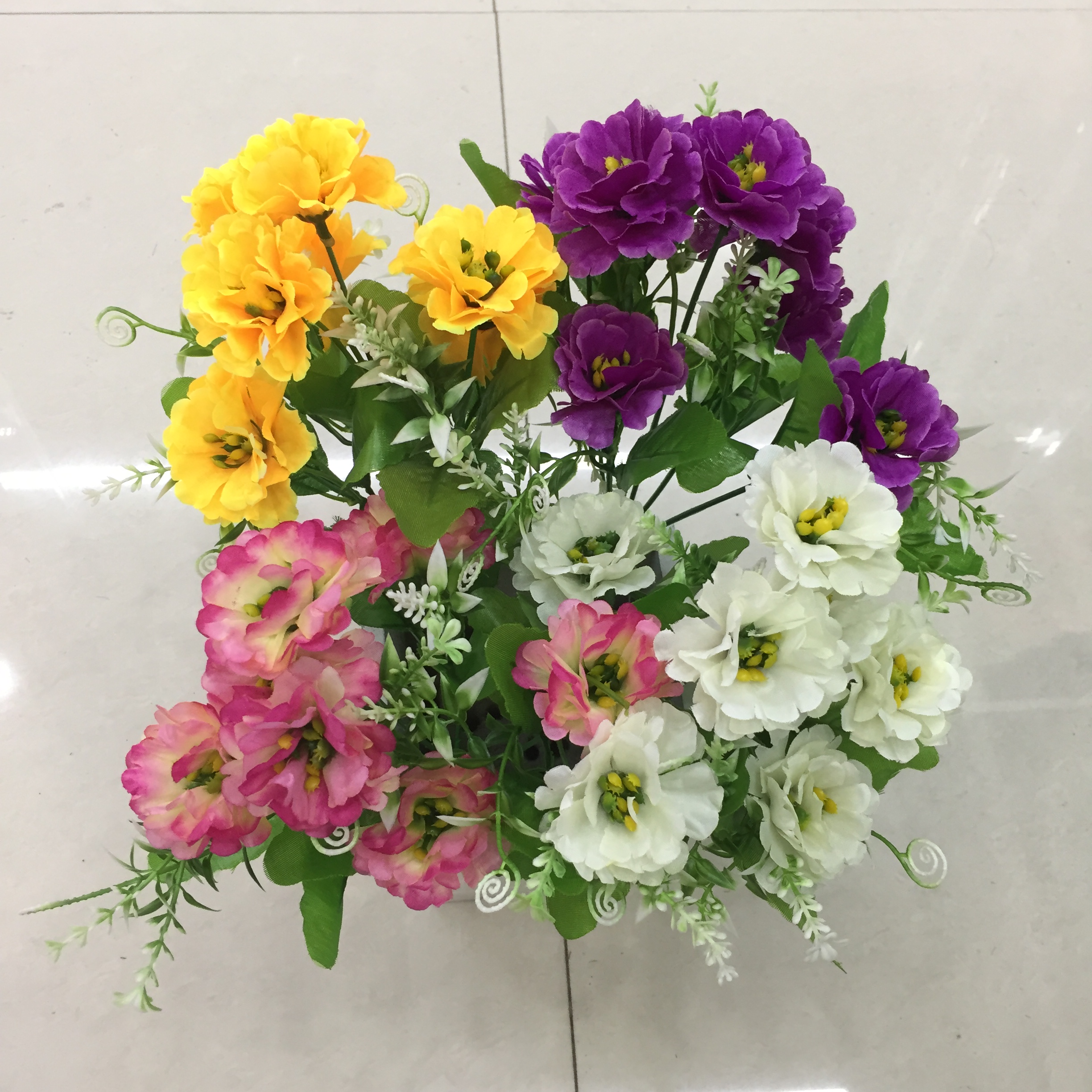 Five-pronged small peony artificial flower Specification image