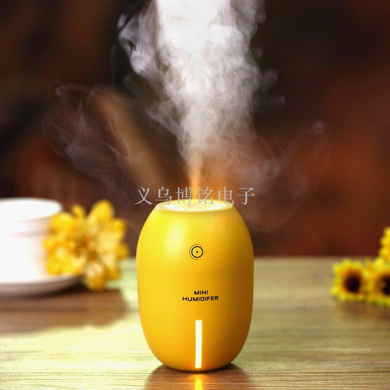 创意款超声波柠檬加湿器迷你静音家用办公室USB加湿器特价