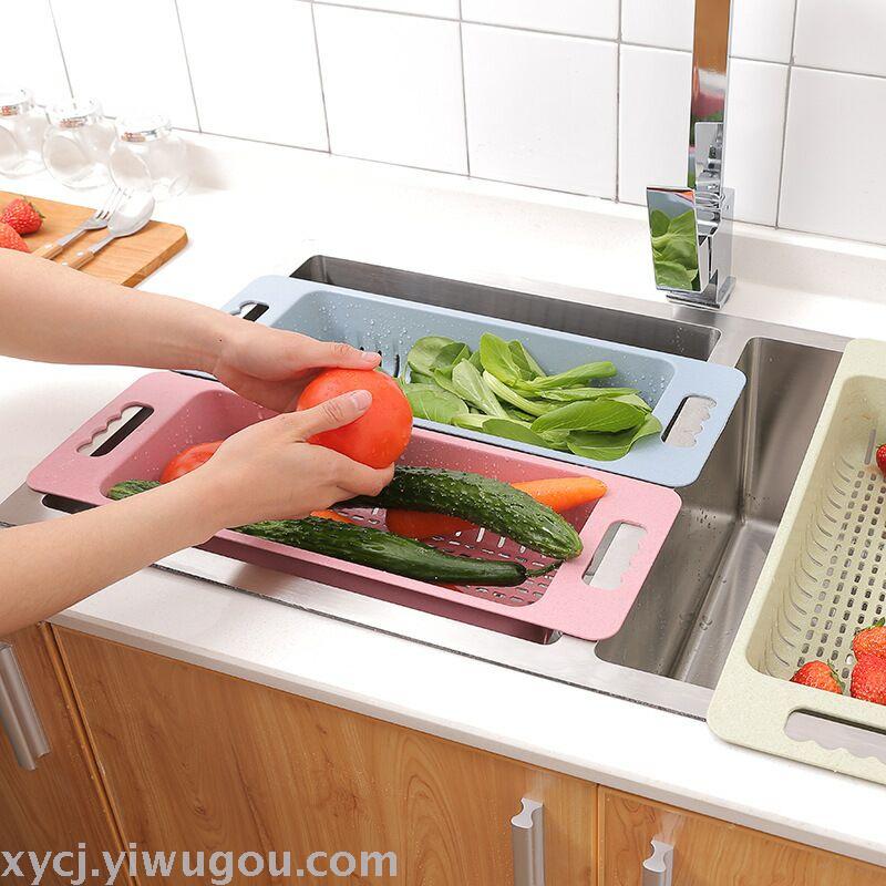 Rectangular water trough basket, draining basket, plastic storage rack, wheat straw details Picture