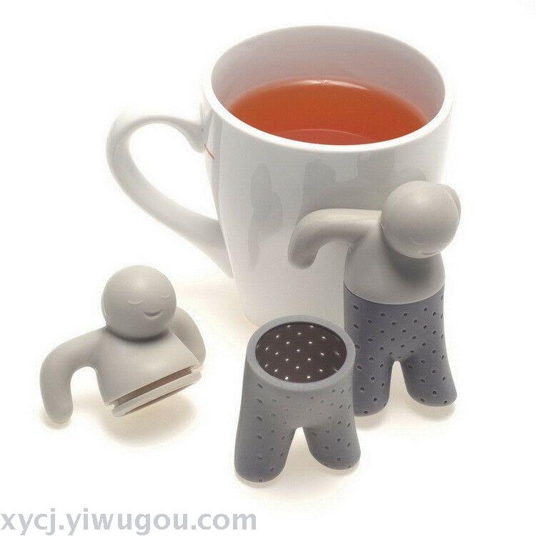 Food-grade silicone tea maker, creative little figure tea maker, safe and non-toxic tea set, Mr. Tea Specification image