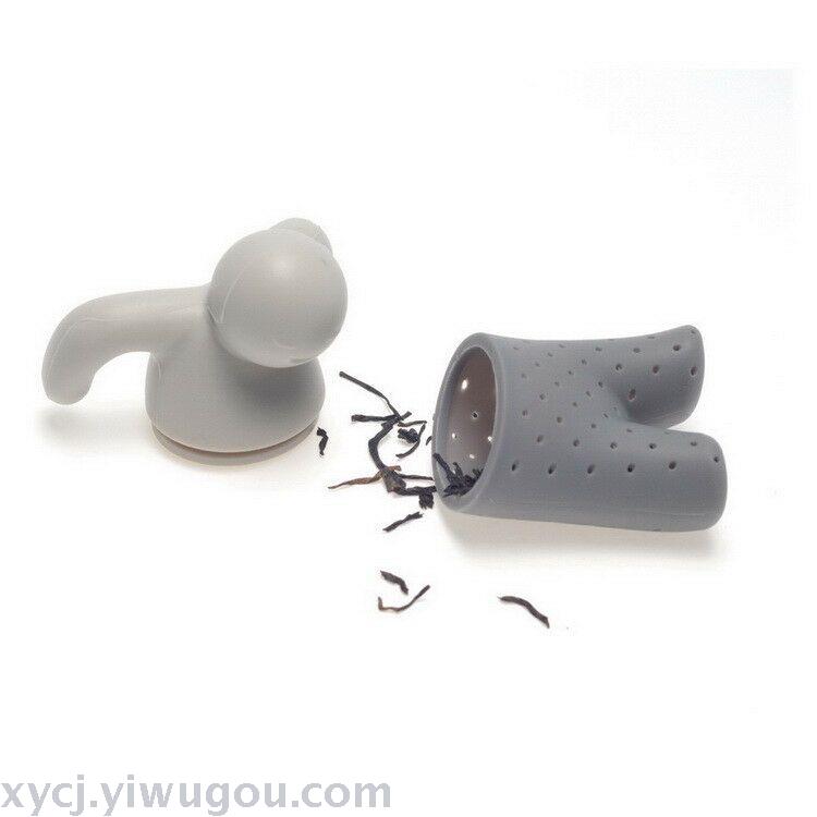 Food-grade silicone tea maker, creative little figure tea maker, safe and non-toxic tea set, Mr. Tea Application Scenario