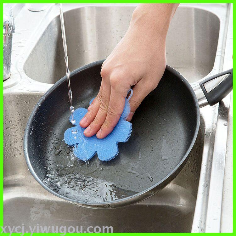 Silicone dishwashing brush, multi-functional cleaning brush, creative kitchen and bathroom products, creative cleaning tools, household daily necessities details Picture