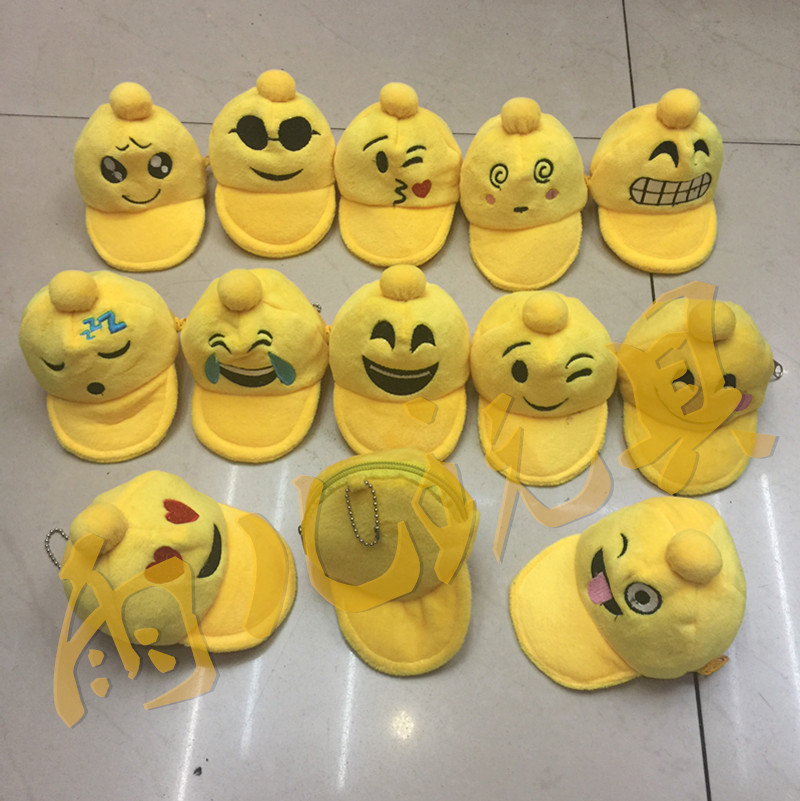 Plush wallet emoji hat wallet emoji pack Coin purse details Picture