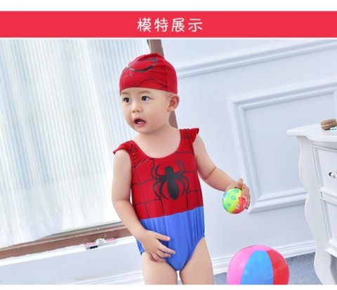 Baby swimsuit Girl Baby Conjoined Spider-man Kid boy Baby Kid 0-3 years old kid boy South Korea