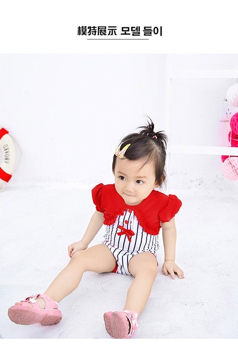 Baby swimsuit Girl baby one-piece swimsuit child girl baby child 0-3 years old child girl South Korea