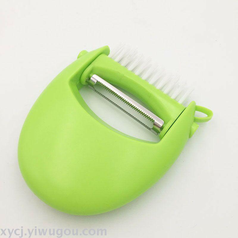Kitchen multi-functional peeler with scraper and brush details Picture